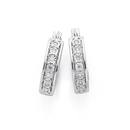 9ct-White-Gold-Diamond-Hoop-Earrings Sale