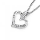 9ct-White-Gold-Diamond-Open-Heart-Pendant Sale