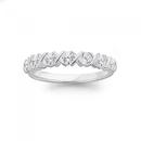 Silver-CZ-Hugs-Kisses-Ring-Size-O Sale