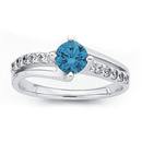 Sterling-Silver-Blue-Cubic-Zirconia-Dress-Ring Sale