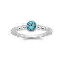 Sterling-Silver-Blue-Cubic-Zirconia-Stacker-Ring Sale