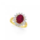 9ct-Gold-Created-Ruby-Diamond-Ring Sale