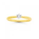 9ct-Two-Tone-Diamond-Solitaire-Engagement-Ring Sale