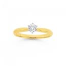 9ct-Two-Tone-Diamond-Solitaire-Engagement-Ring Sale
