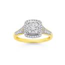 9ct-Two-Tone-Diamond-Cushion-Shape-Ring Sale