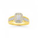 9ct-Diamond-Rectangle-Shape-Dress-Ring Sale