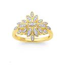 9ct-Diamond-Flower-Ring Sale