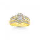 9ct-Diamond-Cluster-Bezel-Set-Dress-Ring Sale