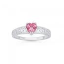 Silver-Pink-Cubic-Zirconia-Heart-Scroll-Ring Sale