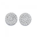 Sterling-Silver-Round-Flat-Pave-Cubic-Zirconia-Studs Sale