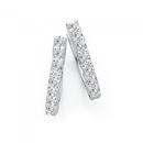 Sterling-Silver-10mm-Cubic-Zirconia-Hoop-Earrings Sale