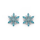 Silver-Blue-Cubic-Zirconia-Fancy-Snowflake-Earrings Sale