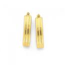 9ct-Gold-15mm-Herringbone-Oval-Hoop-Earrings Sale