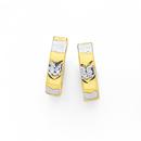 9ct-Two-Tone-Huggie-Earrings Sale