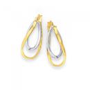 9ct-Two-Tone-Hoop-Inside-Out-Hoop-Earrings Sale