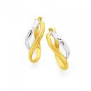 9ct-Two-Tone-Double-Wave-Hoop-Earrings Sale