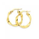 9ct-Ribbon-Twist-Hoops-15mm Sale