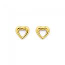 9ct-Gold-Open-Heart-Stud-Earrings Sale