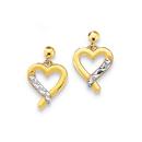 9ct-Two-Tone-Open-Heart-Drop-Earrings Sale