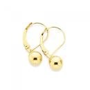 9ct-6mm-Euroball-Earrings Sale