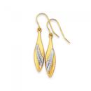 9ct-Gold-Two-Tone-Pointed-Drop-Earrings Sale