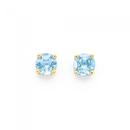 9ct-Gold-Blue-Topaz-Stud-Earrings Sale