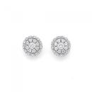 9ct-Diamond-Cluster-Stud-Earrings Sale