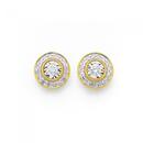 9ct-Diamond-Round-Framed-Stud-Earrings-TDW15ct Sale