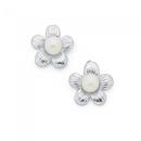 Silver-Kids-Pearl-Flower-Studs Sale