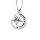 Silver-Moon-and-Star-Message-Pendant Sale