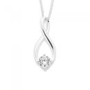 Sterling-Silver-Cubic-Zirconia-Infinity-Drop-Pendant Sale