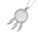Sterling-Silver-Cubic-Zirconia-Dreamcatcher-Pendant Sale