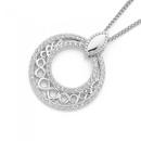 Silver-Infinity-Cubic-Zirconia-Circle-Pendant Sale