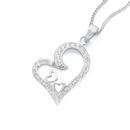 Silver-Cubic-Zirconia-Heart-Pendant Sale