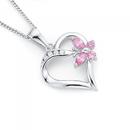 Sterling-Silver-Pink-Cubic-Zirconia-Butterfly-Heart-Pendant Sale