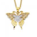 9ct-Gold-Two-Tone-Butterfly-Pendant Sale