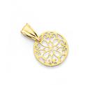 9ct-Filigree-Flower-Disc-Pendant Sale