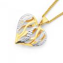 9ct-Two-Tone-Caged-Heart-Pendant Sale