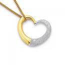 9ct-Two-Tone-Stardust-Floating-Heart-Pendant Sale