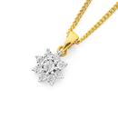 9ct-Diamond-Starburst-Pendant Sale