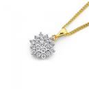 9ct-Diamond-Starburst-Cluster-Pendant Sale