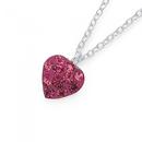 Silver-Pink-Crystal-Heart-Pendant Sale