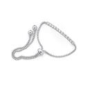 Silver-12-Cubic-Zirconia-Curved-Bar-Friendship-Bracelet Sale