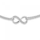 Sterling-Silver-Cubic-Zirconia-19cm-Infinity-Looped-Bracelet Sale