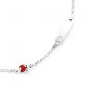 Silver-Red-Ladybird-Charm-Star-on-Identity-Bracelet Sale