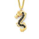 9ct-Gold-Created-Ruby-Black-Cubic-Zirconia-Mens-Pendant Sale