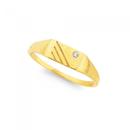 9ct-Gold-Cubic-Zirconia-Rectangle-Signet-Ring Sale