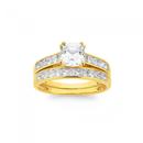 9ct-Gold-Cubic-Zirconia-Bridal-Set Sale