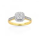 9ct-Diamond-Cushion-Shape-Ring Sale