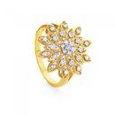 9ct-Gold-Large-Flower-Dress-Ring Sale